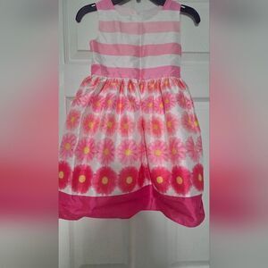 The Emma Rose 6 Girls White Pink Slvlss Lined Floral Zip Special Occasions Dress